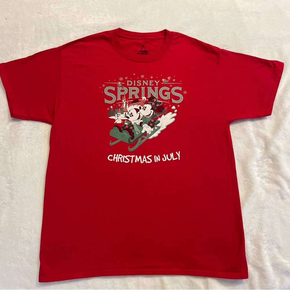 Disney Hanes Men’s Red Disney Springs T-Shirt